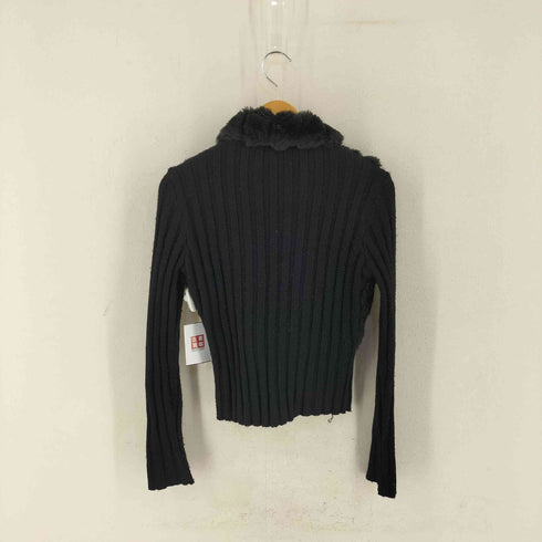 XOXO ファー切替 ジップアップニット Y2K レディース import:L