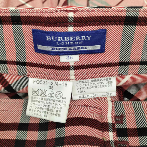 バーバリーブルーレーベル BURBERRY BLUE LABEL ノバチェック キュロット ミニ スカート Y2K レディース 36