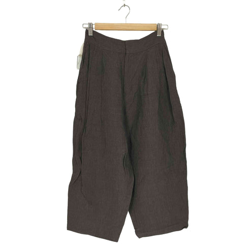 コンジェペイエアデュートリステス conges payes ADIEU TRISTESSE リネン混2タッククロップドワイドパンツ メンズ 38