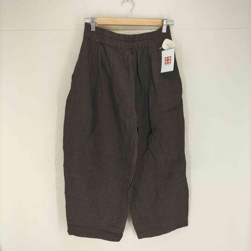 コンジェペイエアデュートリステス conges payes ADIEU TRISTESSE リネン混2タッククロップドワイドパンツ メンズ 38