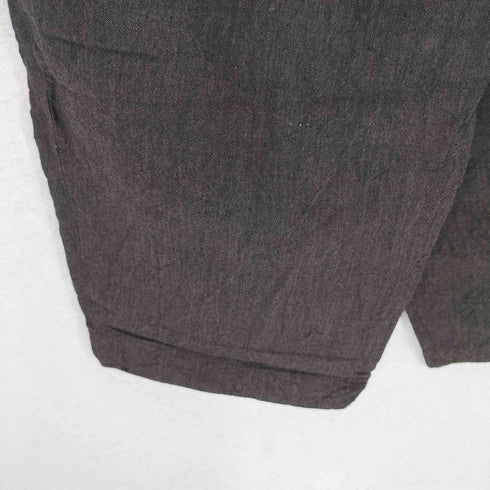 コンジェペイエアデュートリステス conges payes ADIEU TRISTESSE リネン混2タッククロップドワイドパンツ メンズ 38