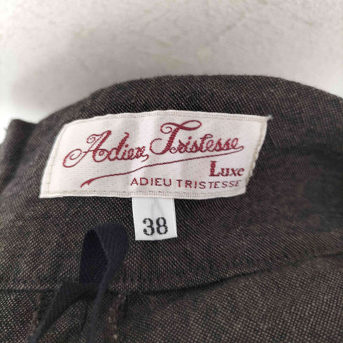 コンジェペイエアデュートリステス conges payes ADIEU TRISTESSE リネン混2タッククロップドワイドパンツ メンズ 38