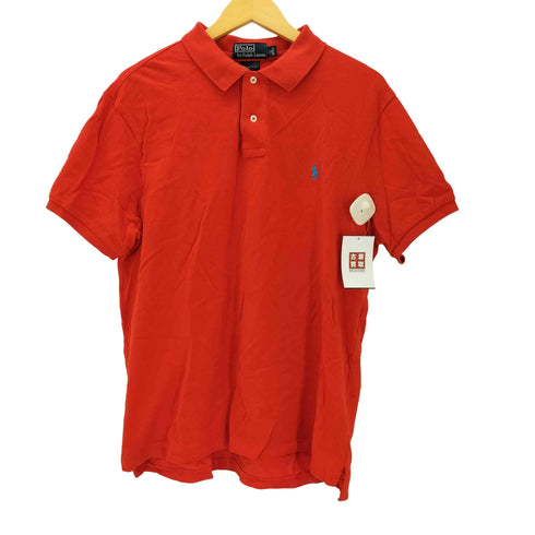 ポロバイラルフローレン Polo by RALPH LAUREN 90-00S SLIM FIT ポニー刺繍 鹿の子 S/S ポロシャツ ビックサイズ メンズ import:XL