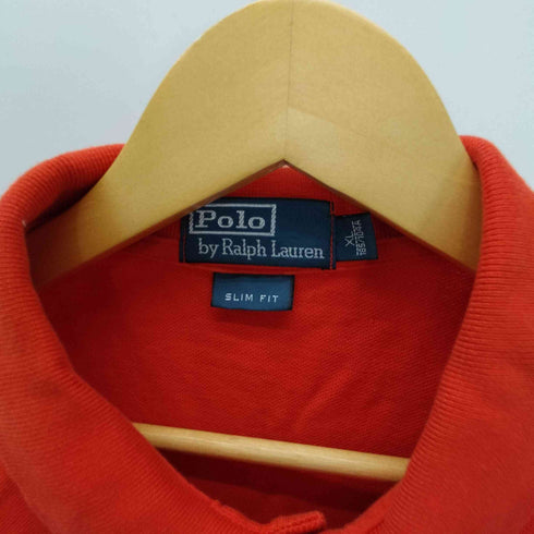 ポロバイラルフローレン Polo by RALPH LAUREN 90-00S SLIM FIT ポニー刺繍 鹿の子 S/S ポロシャツ ビックサイズ メンズ import:XL