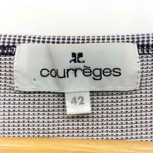クレージュ courreges ドット ロゴプリント 七分丈 カットソー レディース 42