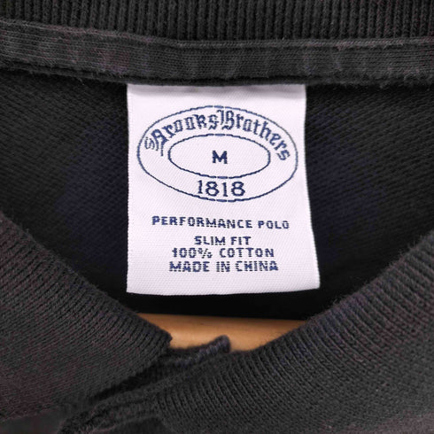 ブルックスブラザーズ BROOKS BROTHERS SLIM FIT ロゴ 刺繍 鹿の子 ポロシャツ メンズ import:M