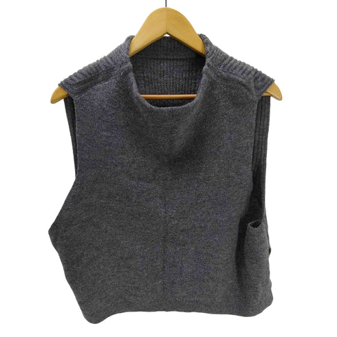 ギャバジンケーティー Gabardine K.T 23AW エアリーウール ヘリンボーン柄 ニット ベスト レディース 13