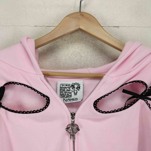 NAMED COLLECTIVE リボンクロップドダブルジップパーカー import レディース import:L