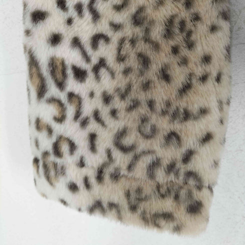 フェイクファーレオパードジャケット Y2K レディース import:M