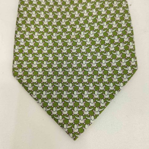 サルヴァトーレフェラガモ Salvatore Ferragamo エレファント総柄 シルク ネクタイ メンズ