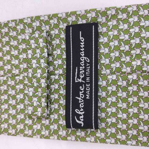 サルヴァトーレフェラガモ Salvatore Ferragamo エレファント総柄 シルク ネクタイ メンズ