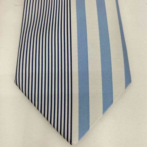 サルヴァトーレフェラガモ Salvatore Ferragamo ストライプドッキング デザイン シルクネクタイ メンズ