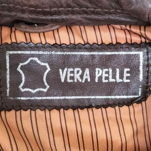 ベラペレ VERA PELLE NAPPA LEATHER デザインレザージャケット メンズ 48