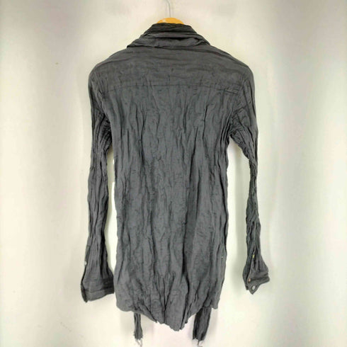 ダイエットブッチャースリムスキン DIET BUTCHER SLIM SKIN シワ加工 L/S バンドカラーシャツ ボウタイリボン メンズ JPN:S