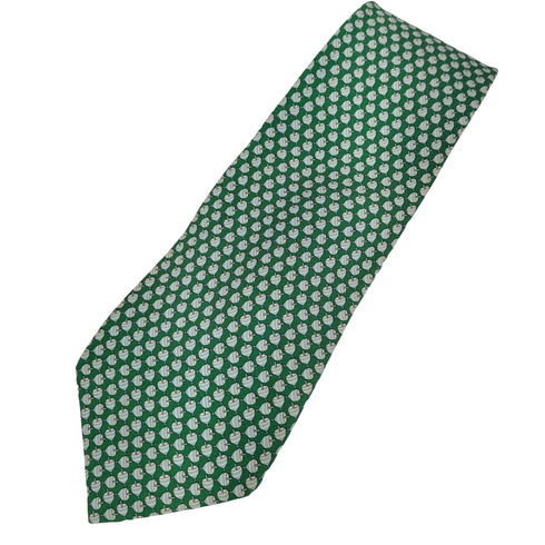 サルヴァトーレフェラガモ Salvatore Ferragamo コマデザイン 総柄 シルクネクタイ メンズ