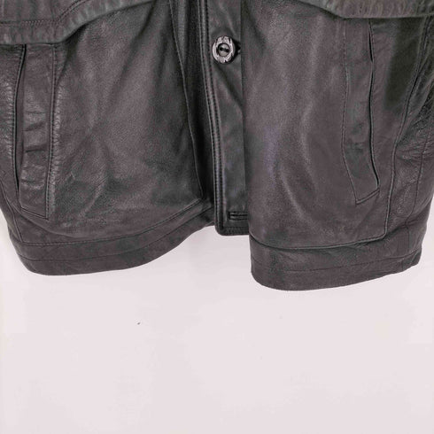 レザーハーフコート メンズ M