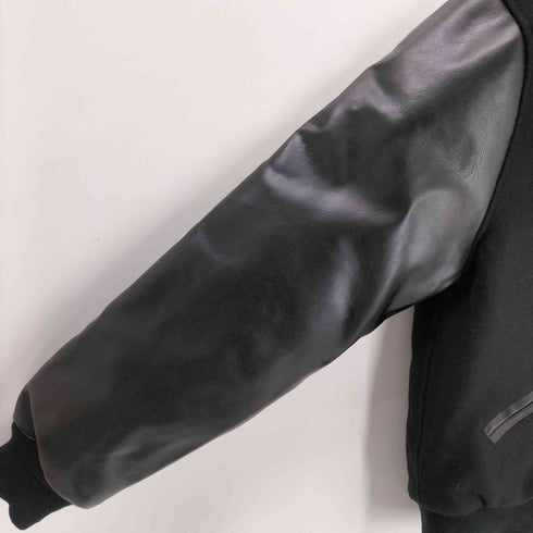 NDA 切替 ウール混 ワッペンスタジアムジャンパー メンズ L