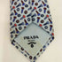 プラダ PRADA ネジ ナットデザイン 総柄 シルク ナロータイ メンズ