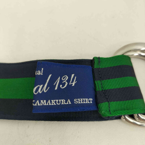 メーカーズシャツカマクラ Makers Shirt 鎌倉 CASUAL 134 ボーダー柄デザイン リングデザイン ベルト メンズ