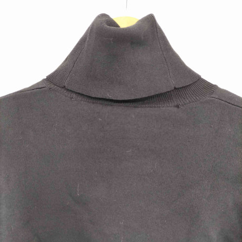 343 ハイネック クロップド レーヨンニットセーター レディース