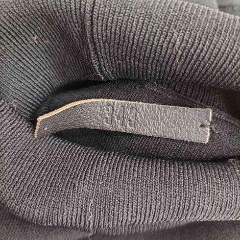 343 ハイネック クロップド レーヨンニットセーター レディース