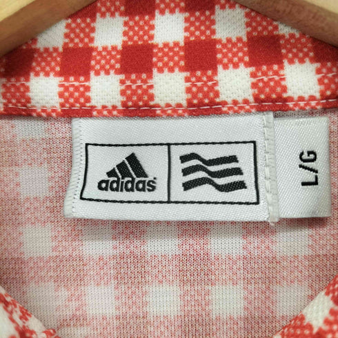 アディダス adidas チェックストライプ切替ワンピース レディース import:L