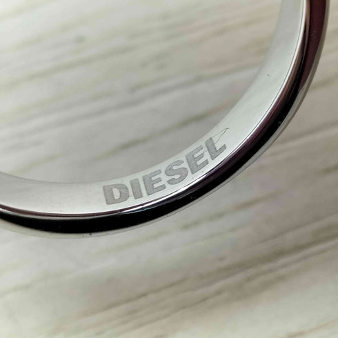 ディーゼル DIESEL DX1475 ステンレススチール ロゴリング メンズ 13号