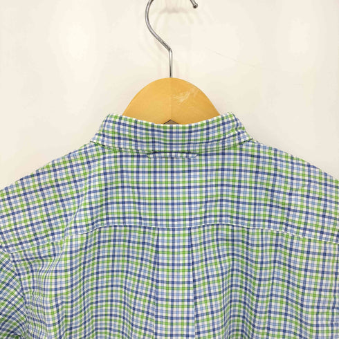 カバンドズッカ CABANE de ZUCCa チェック柄 ドッキングデザイン ボタンダウン 長袖シャツ メンズ S