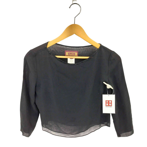 RENATO NUCCI フランス製 SILK クロップドシアー カットソー ブラウス elegance レディース 36