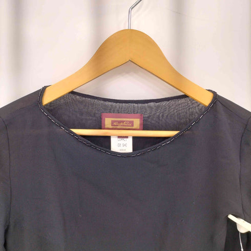 RENATO NUCCI フランス製 SILK クロップドシアー カットソー ブラウス elegance レディース 36