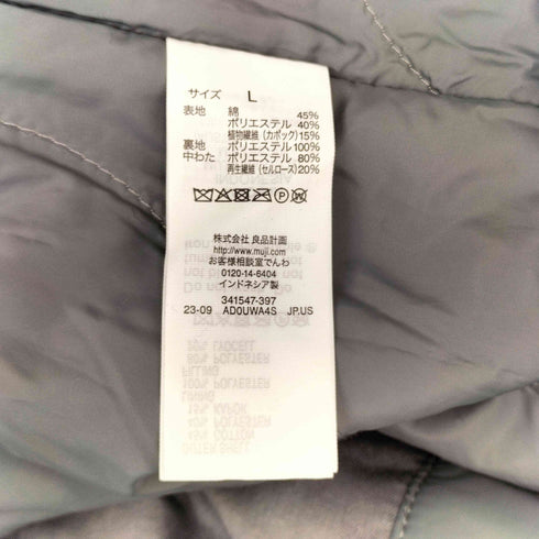 ムジルシリョウヒン 無印良品 スタンドカラー中綿コート メンズ JPN:L