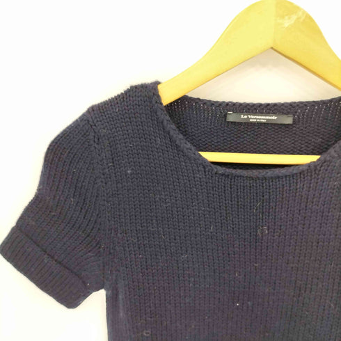 LE VERSEAUNOIR イタリア製 ウールニット クルーネック 半袖セーター elegance レディース 38