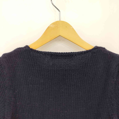 LE VERSEAUNOIR イタリア製 ウールニット クルーネック 半袖セーター elegance レディース 38