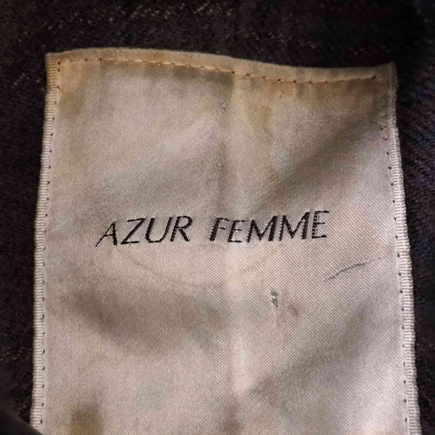 AZUR FEMME 襟ファー レザージャケット レディース