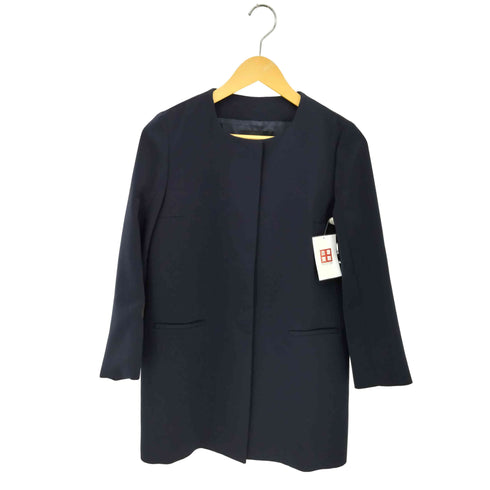 LE VERSEAUNOIR イタリア製 ノーカラー 比翼 コート レディース 38