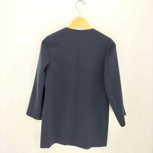 LE VERSEAUNOIR イタリア製 ノーカラー 比翼 コート レディース 38