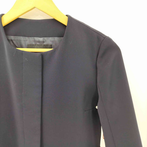 LE VERSEAUNOIR イタリア製 ノーカラー 比翼 コート レディース 38