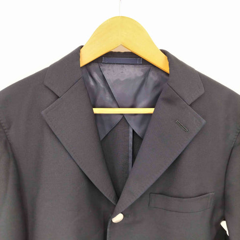 イタリア製 WOOL&MOHAIR ウール&モヘア シルバーボタン 3B シングル テーラードジャケット メンズ