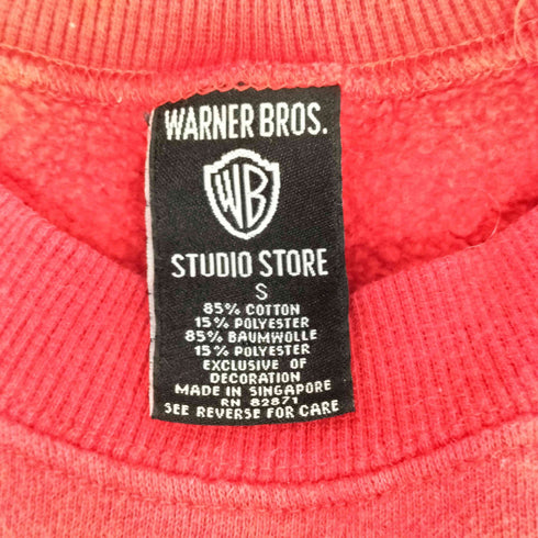WARNER BROS 90-00S フロントキャラクター刺繍ラグランスリーブスウェット メンズ import:S