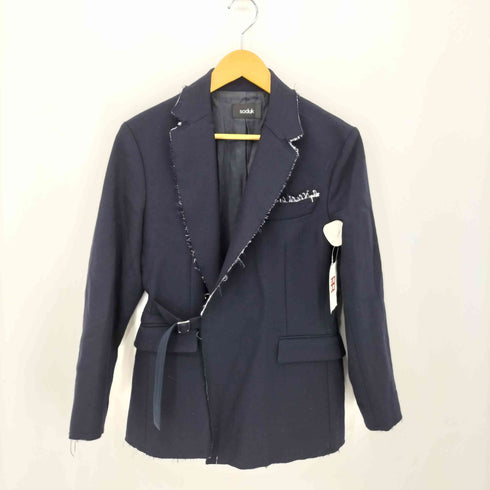スドーク soduk collection003 Fringe Finition Jacket / Fringe Finition skirt フリンジフィニシオン ベルテッド テーラードジャケット フリンジフィニシオン アシンメトリー スカート セットアップ レディース