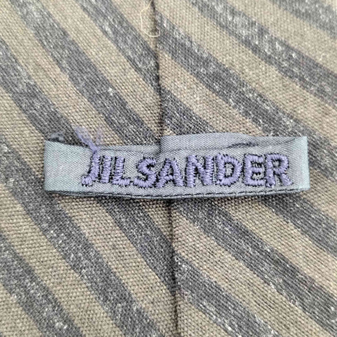 ジルサンダー JIL SANDER 斜線ストライプデザイン カシミヤ シルクブレンド ネクタイ メンズ