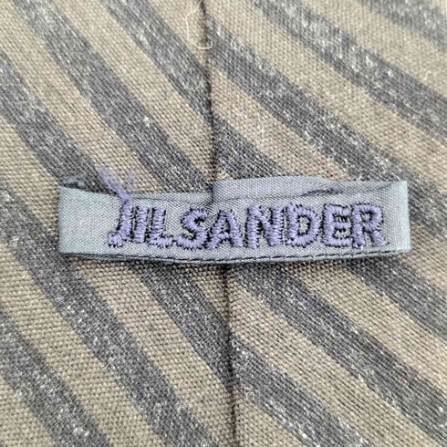 ジルサンダー JIL SANDER 斜線ストライプデザイン カシミヤ シルクブレンド ネクタイ メンズ