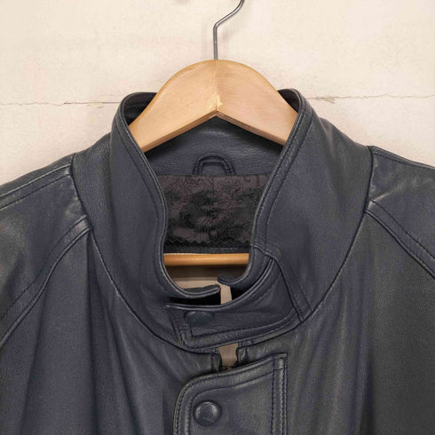 GINO MARIANI ラムレザーダブルジップハーフコート メンズ LL