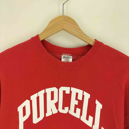 フルーツオブザルーム FRUIT OF THE LOOM 80-90S USA製 裏起毛 カレッジ フットボールチーム プリント クルーネック プルオーバー スウェット メンズ import:XL