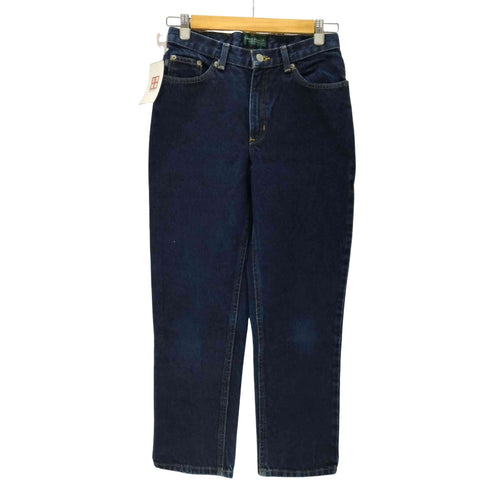 ローレンジーンズカンパニー LAUREN JEANS COMPANY PETITE 緑タグ 5ポケット ジップフライ テーパード デニム パンツ レディース 6P