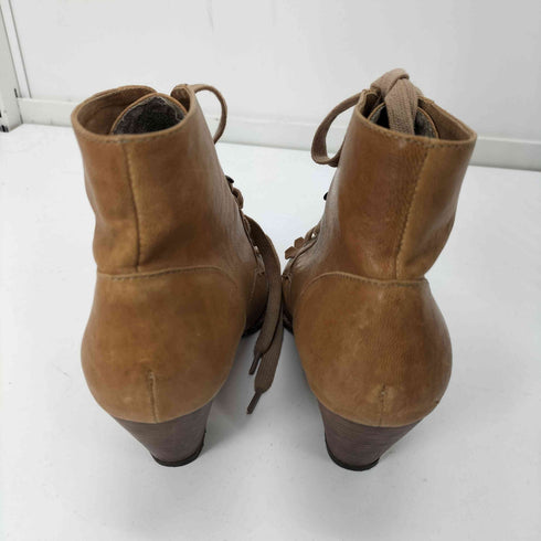 ジェフリーキャンベル Jeffrey Campbell ウッドヒール タッセル レザー ショート ブーツ レディース 6M