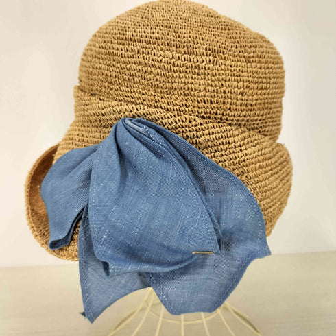 カシラ CA4LA スカーフチャーム付 ストローハット レディース