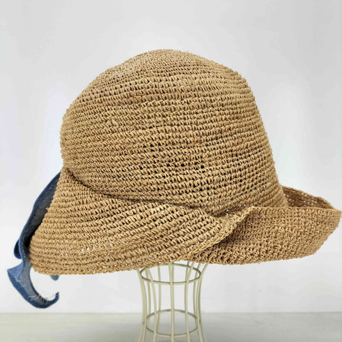 カシラ CA4LA スカーフチャーム付 ストローハット レディース