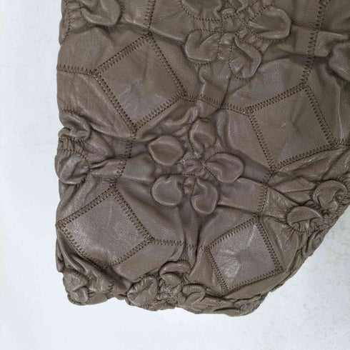 PARIENNE ギャザーデザインカウレザージップジャケット レディース 9