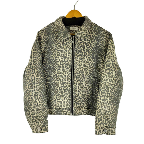 JUS YALE レオパード柄ジップアップワークジャケット メンズ JPN:S